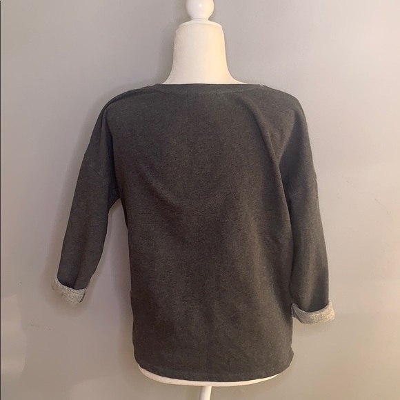 Adorable Gray Forever 21 Sweatshirt with Jewels S - Picture 6 of 8